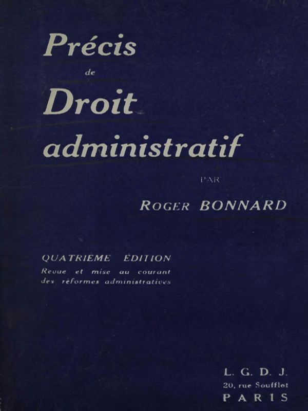 Precis de droit administratif