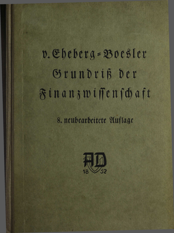 Grundriss der Finanzwissenschaft