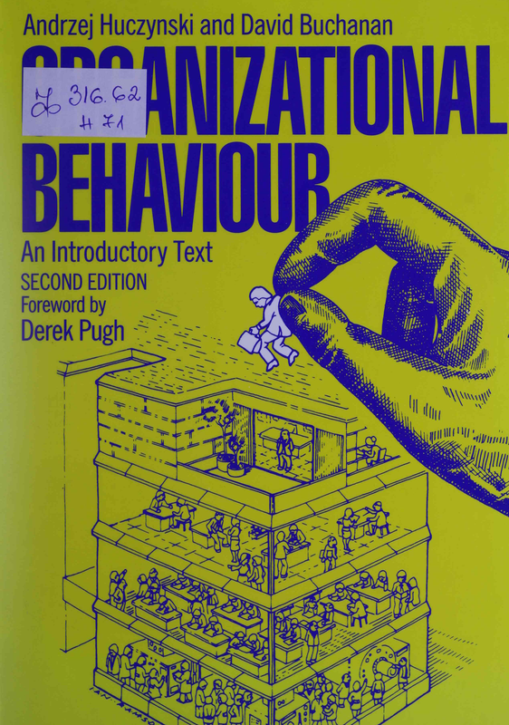 Organizational behaviour: An introductory text