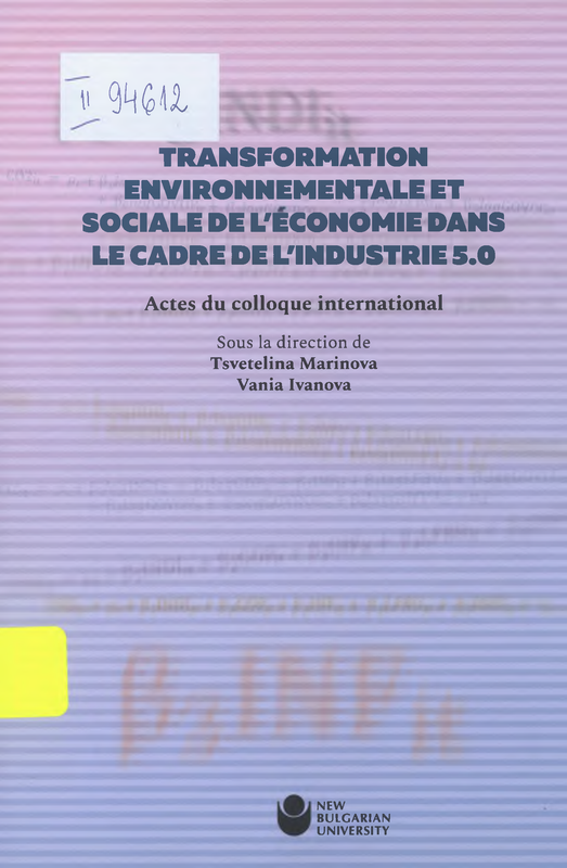 Transformation environnementale et Sociale de L'economie dans le cadre de L'industrie 5.0