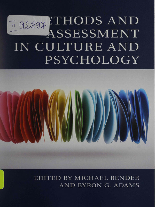 Methods and Assessment in Culture and Psychology
