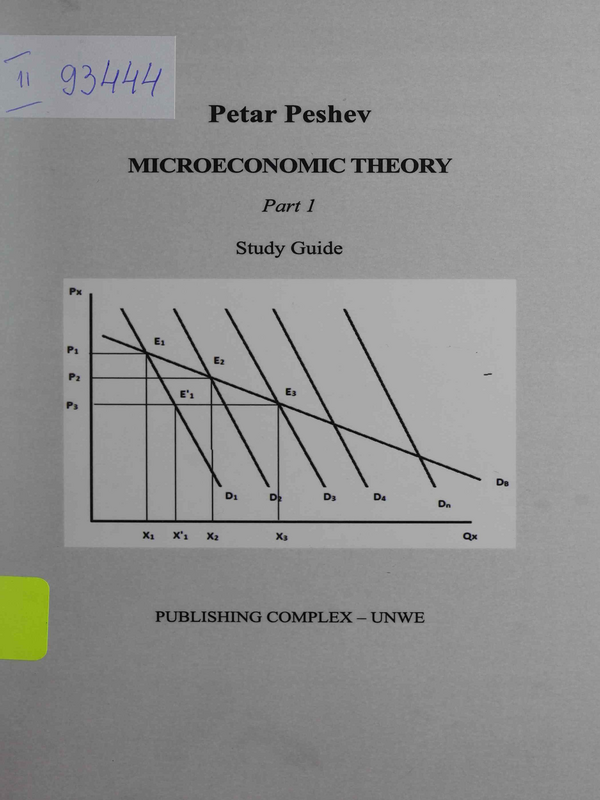 Microeconomic theory : Part 1 -