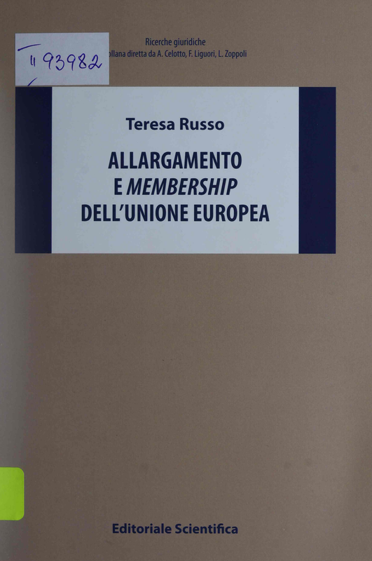 Allargamento e Membership Dell`unione Europea