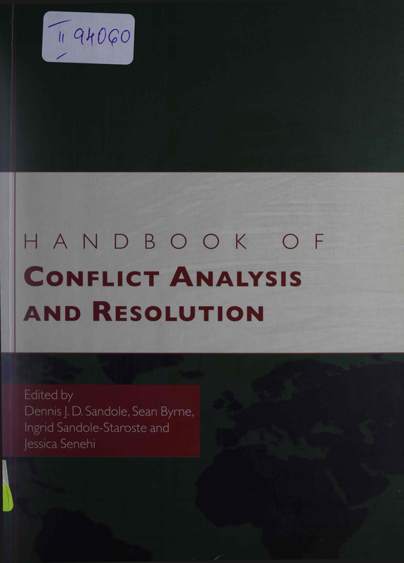 Handbook of Conflict Analysis and Resolution