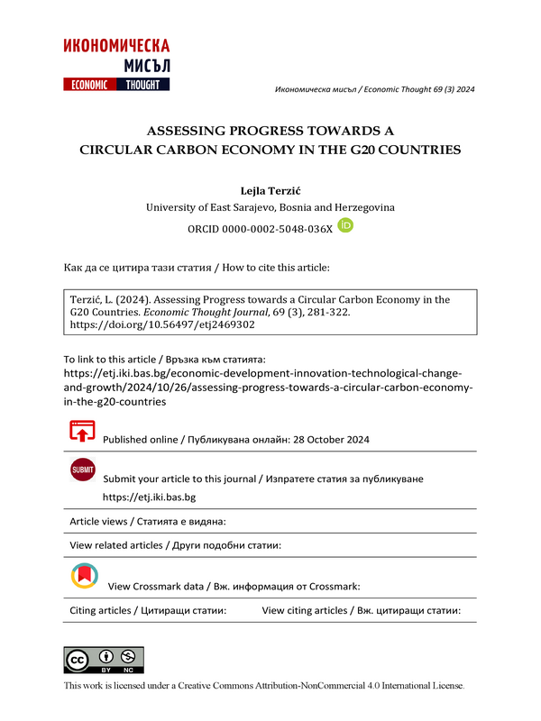 Assessing Progress towards a Circular Carbon Economy in the G20 Countries