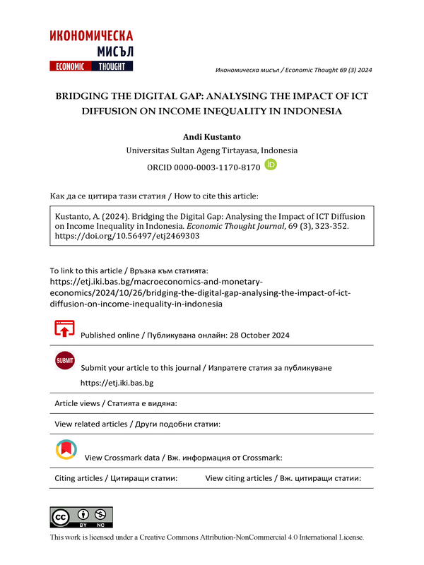 Bridging the Digital Gap: Analysing the Impact of ICT Diffusion on Income Inequality in Indonesia
