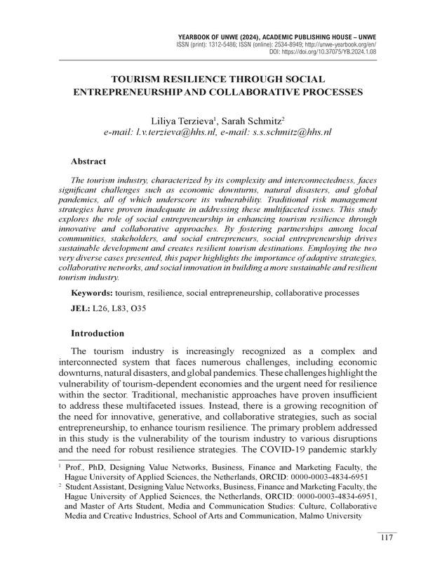 Tourism Resilience Through Social Entrepreneurship and Collaborative Processes